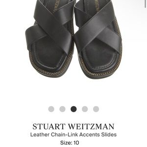 Stuart Weitzman Black Slides size US 7